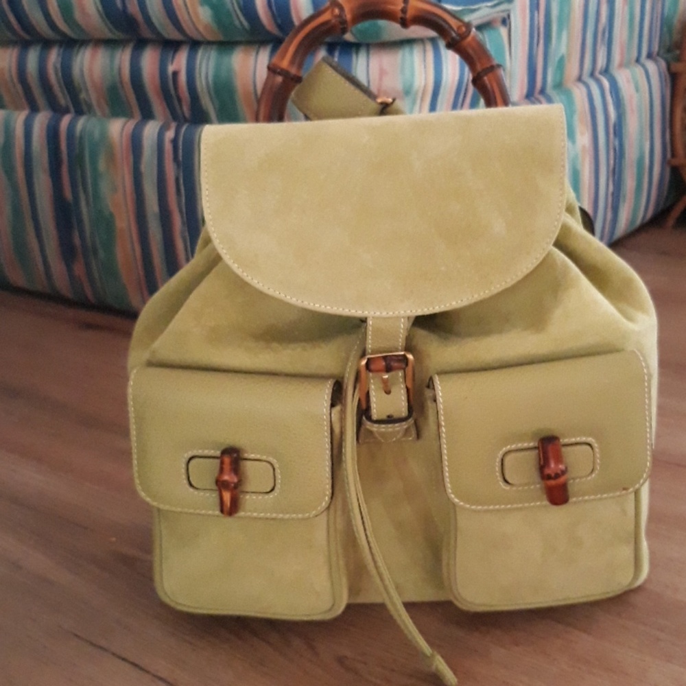 Vintage Gucci suede leather Backpack